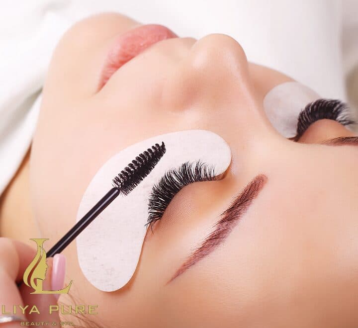 Eyelash extensions and brow treatments at Liya Pure Beauty & Spa